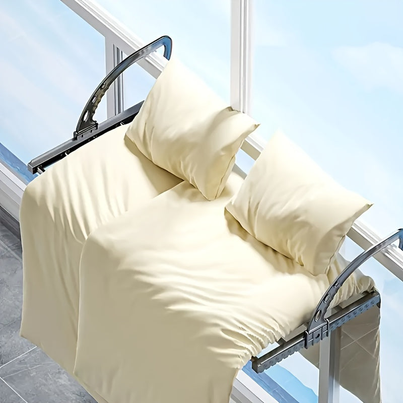 Space-Saving Adjustable Outdoor Clothes Drying Rack| Plastic Material| Space-Saving| Home Gift, Drying Racks