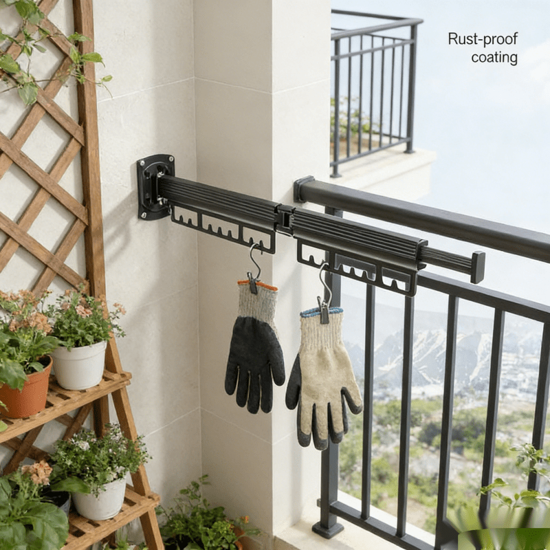 A Large-capacity Drying Pole with Extended Length to Meet the Drying Needs of the Whole Family. Its Pressure-resistant Structure Offers Strong Load-bearing Capacity, with Smooth Push-pull Operation for Easy Storage. It Solves the Laundry Accumulation