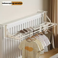 A Metal Drying Rack That Hangs on a Radiator, Featuring an Easy-To-Install Hot Water Heater Drying Rack with Two Rods for Hanging Clothes, Socks, Shoes, And Winter Clothing Storage, Drying Racks