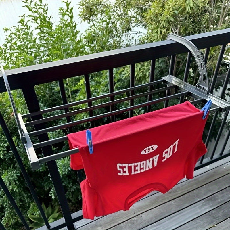 Space-Saving Adjustable Outdoor Clothes Drying Rack| Plastic Material| Space-Saving| Home Gift, Drying Racks