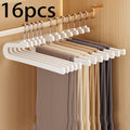 16\u002F32pcs Flocked Goose-Shaped Pants Hangers, Suitable for Dormitory, Home and School. Made of Flocking Material, Non-Slip Traceless, Z-shaped Structure Designed for Wardrobe Pant Storage, Ideal for Bedroom Use