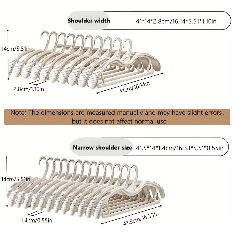 20\u002F40pcs Wide Shoulder Short Neck Plastic Clothes Hangers, Anti-Slip And Seamless Thickened Design, Durable And Space-Saving, Suitable for Adult Upright Hanging. Ideal for Coats, Suits, Dresses, And Shirts, Perfect for Home, Dormitory