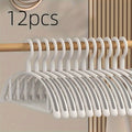 12\u002F24 Hangers Plastic Clothes Dryer Home Hanging Clothes Traceless Semi-Circular Hanger Suitable for Clothes, Wardrobe, Jackets and Shirts, Bedroom, Wardrobe, Closet, Home, Dormitory Home Storage Organizer