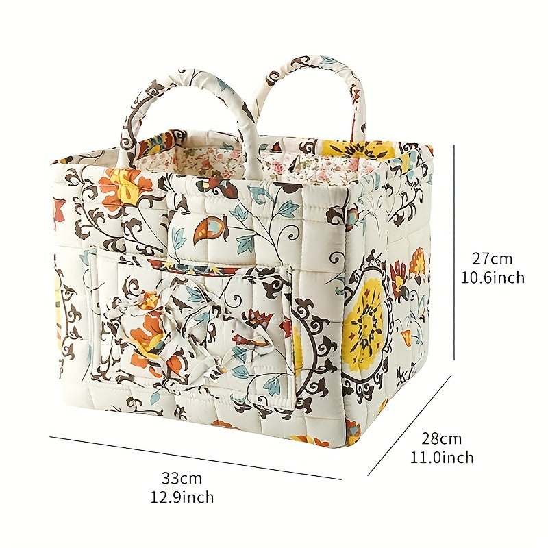 1pc Portable Folding Storage Basket with Sturdy Frame & Handle - Collapsible Laundry Basket Suitable for Travel,,, Clothes, Fabric Hamper for,, Dorm, Desktop Organization - Space-Saving, Laundry Baskets