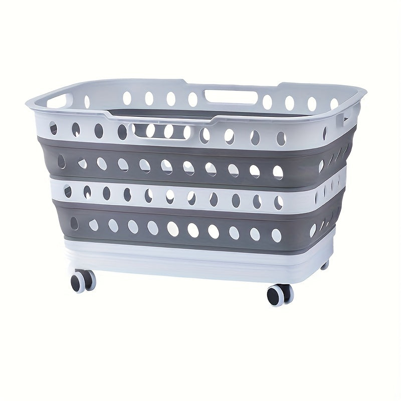 Collapsible Laundry Basket with Legs - Heavy-Duty Folding Storage Bin Designed to Save Space, Large Capacity Laundry Tub Suitable for Bathroom, Kitchen, Laundry Room - Easy to Fold for Storage Organizer, Home Organization, Modern Style