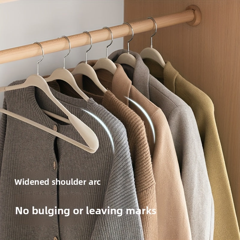 4pcs\u002F8pcs Wide-Shoulder Velvet Hangers for Coats And Suits, Non-Slip And Mark-Free Household Hangers
