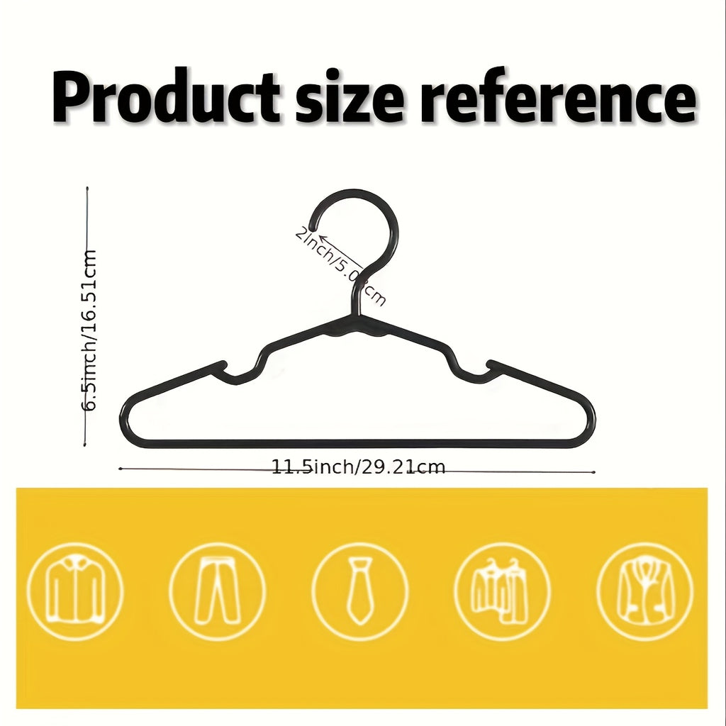 10pcs Large Capacity Hard Plastic Hangers - Ergonomic Curved Design, Multi-Color Options (Gray, Pink, Green, White, Blue) for Shirts, Dresses & Clothing Storage
