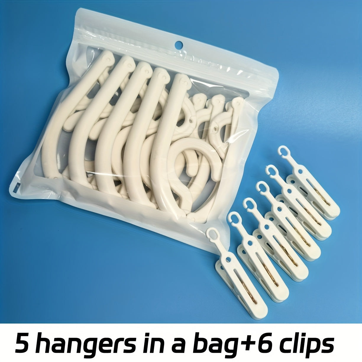 Foldable White Travel Hangers: Thick, Non-Slip Portable Clothes Hangers for Suitcase, Hotel& Home Use- Space Saving Collapsible Laundry Drying Rack