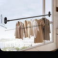 1pc Foldable Telescopic Clothes Drying Rack - Multifunctional and Simple Clothes Drying Pole, Suitable for Balcony and Windowsill, Ideal for Drying Quilts, Towels, and Clothes, Drying Racks