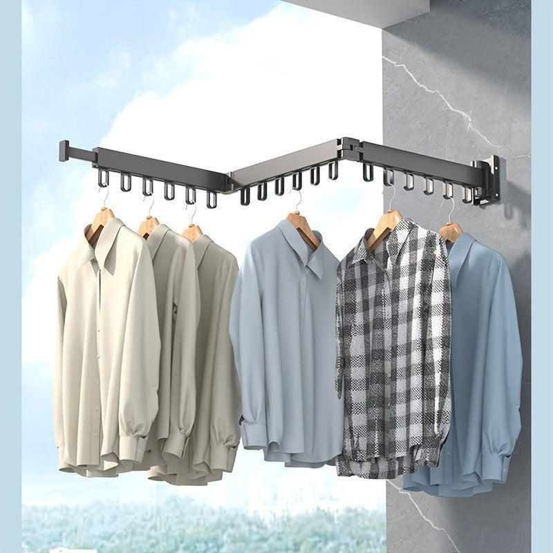 A Large-capacity Drying Pole with Extended Length to Meet the Drying Needs of the Whole Family. Its Pressure-resistant Structure Offers Strong Load-bearing Capacity, with Smooth Push-pull Operation for Easy Storage. It Solves the Laundry Accumulation