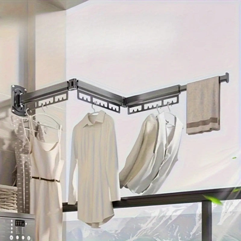 A Large-capacity Drying Pole with Extended Length to Meet the Drying Needs of the Whole Family. Its Pressure-resistant Structure Offers Strong Load-bearing Capacity, with Smooth Push-pull Operation for Easy Storage. It Solves the Laundry Accumulation