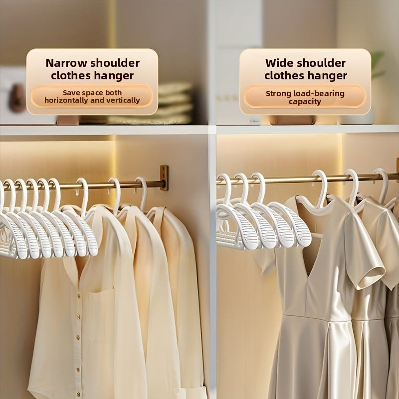 20\u002F40pcs Wide Shoulder Short Neck Plastic Clothes Hangers, Anti-Slip And Seamless Thickened Design, Durable And Space-Saving, Suitable for Adult Upright Hanging. Ideal for Coats, Suits, Dresses, And Shirts, Perfect for Home, Dormitory