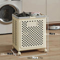 1pc Large Capacity Trolley Breathable Laundry Basket - Portable Foldable Storage Basket - Hygienic, Separable and Classifiable Dirty Clothes Basket, Convenient for Home Bathroom Organization, Laundry Baskets