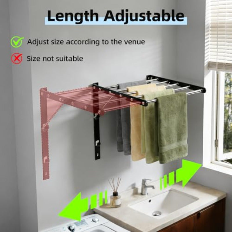Wall Mounted Drying Rack for Laundry 13\