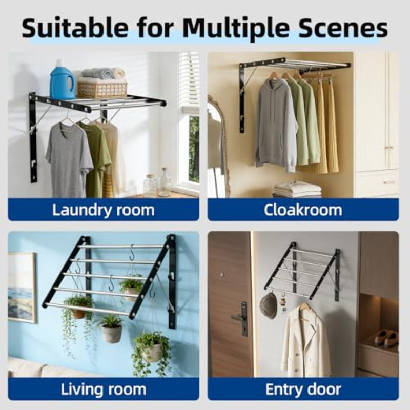 Wall Mounted Drying Rack for Laundry 13\