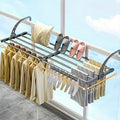 Space-Saving Adjustable Outdoor Clothes Drying Rack| Plastic Material| Space-Saving| Home Gift, Drying Racks