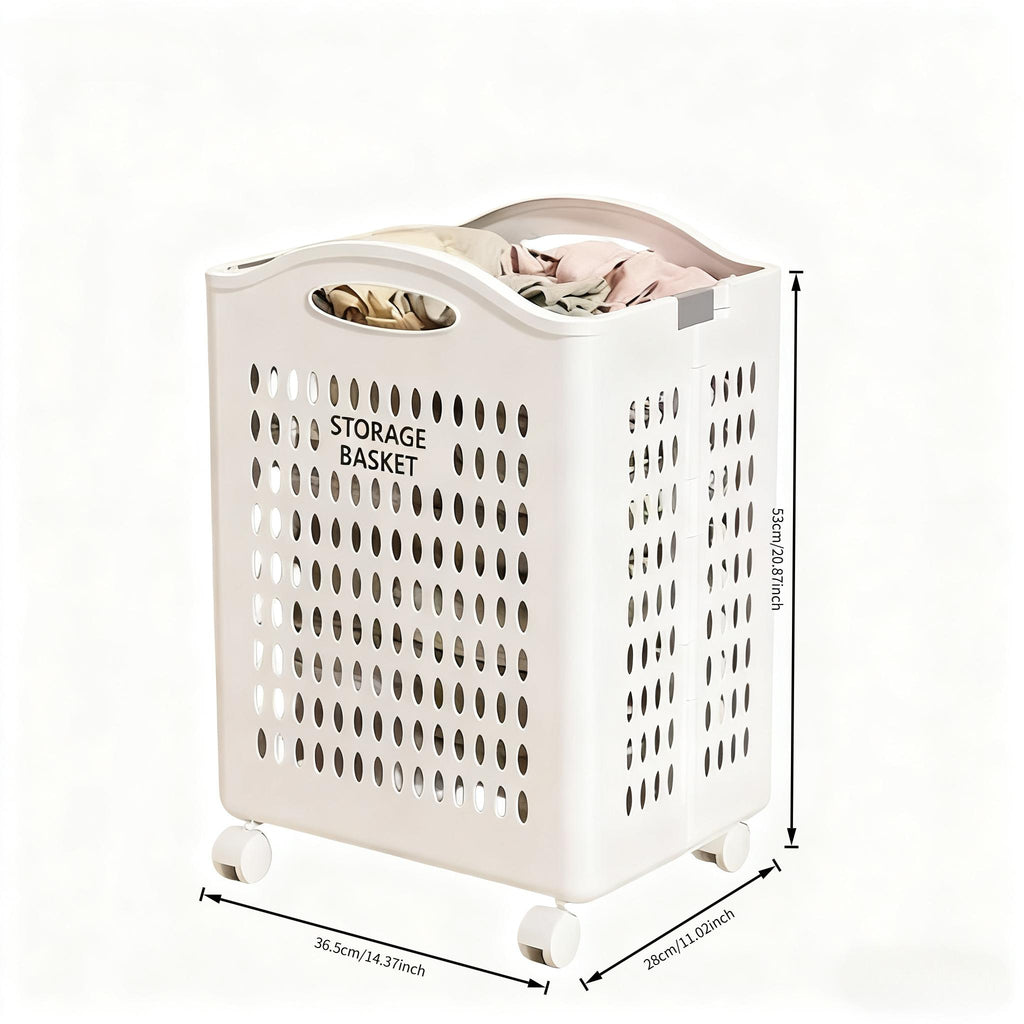 A Large Capacity Collapsible Laundry Basket with Sturdy Legs And a Durable Rectangular Storage Design, Featuring Multiple Compartments for Storing Clothes, Bedding, And Towels - Space-Saving, Ideal for Home, Dorms, Laundry Baskets
