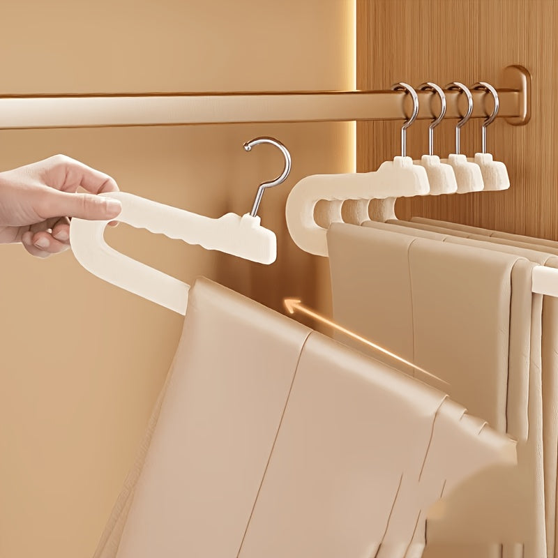 16\u002F32pcs Flocked Goose-Shaped Pants Hangers, Suitable for Dormitory, Home and School. Made of Flocking Material, Non-Slip Traceless, Z-shaped Structure Designed for Wardrobe Pant Storage, Ideal for Bedroom Use