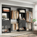 Unikito Closet Systems, 6-14ft Walk In Closet Organizer with 8 Drawers And Mirror, 168\