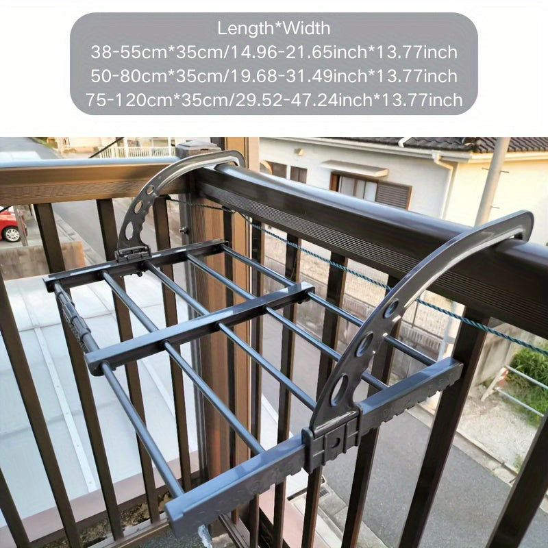 Space-Saving Adjustable Outdoor Clothes Drying Rack| Plastic Material| Space-Saving| Home Gift, Drying Racks
